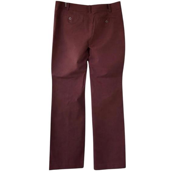 Loft Ann Taylor “ANN” Pants Size 14 High Rise Chocolate Brown Wide Leg Pockets - Picture 4 of 9